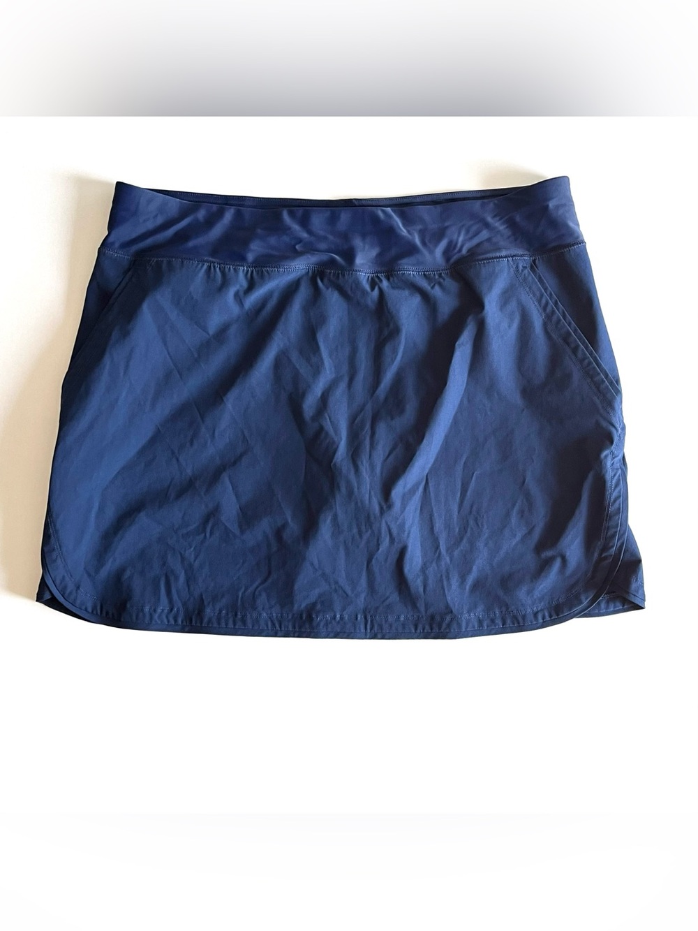 Lands End swim plus women's 16 skirt blue quick dry board skort pockets shorts